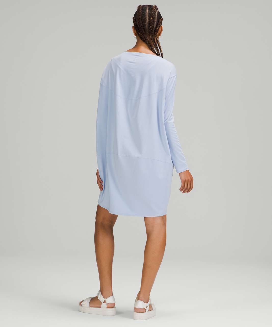 Lululemon Back in Action Long Sleeve Dress - Blue Linen