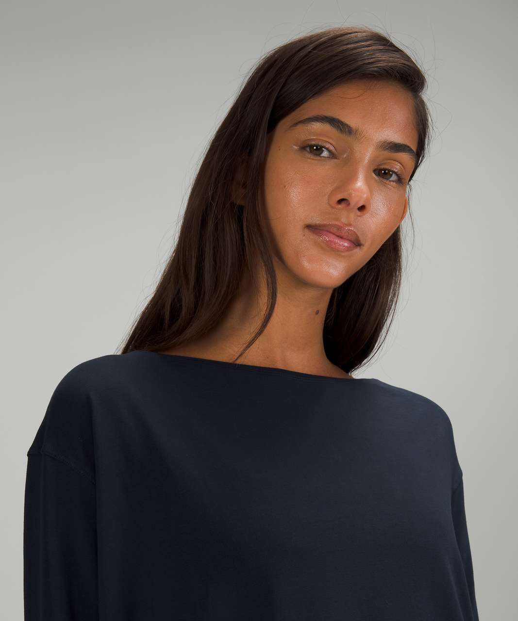 Lululemon Back in Action Long Sleeve Dress - True Navy - lulu fanatics