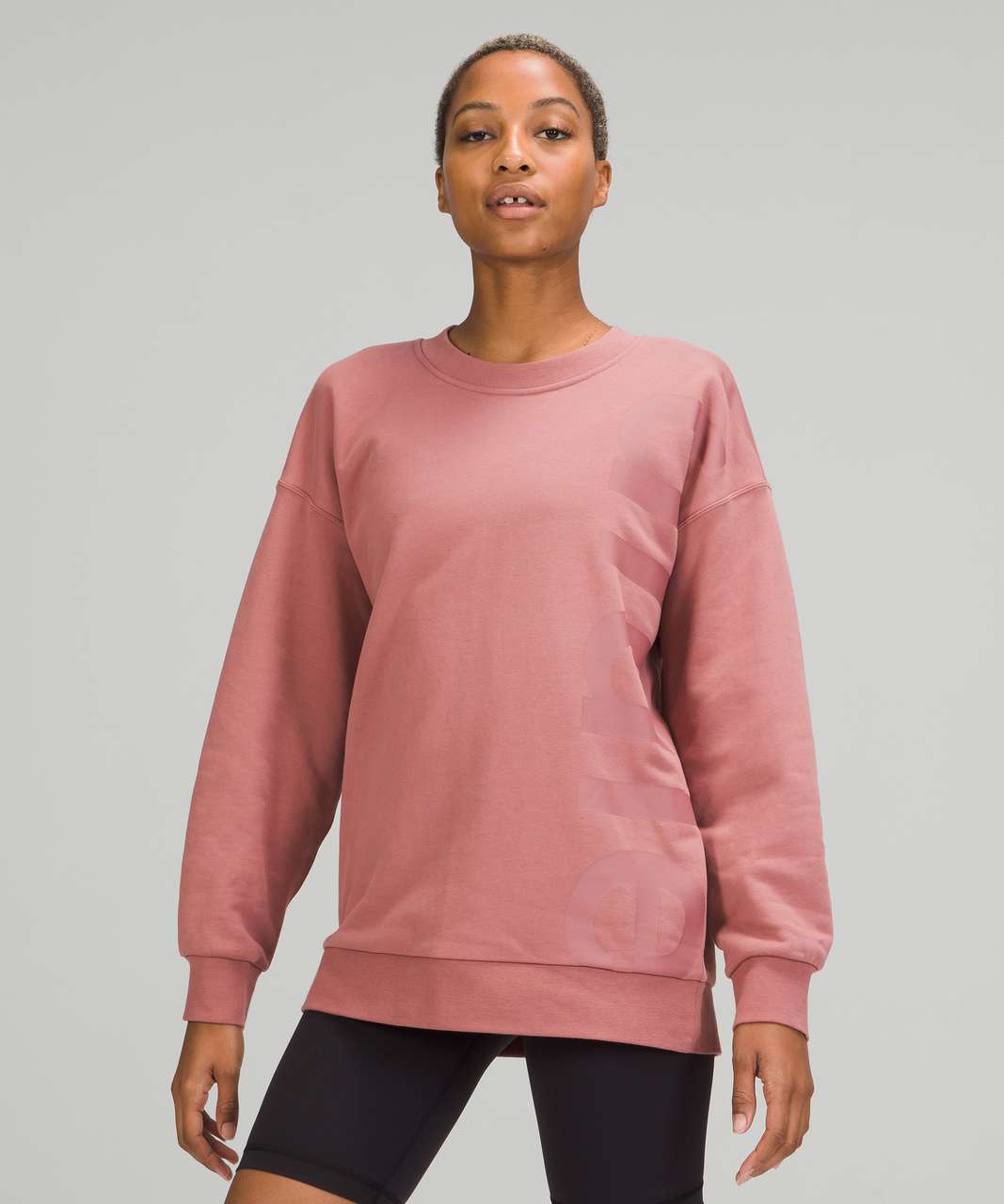 Lululemon Perfectly Oversized Crew - Pink Lychee - lulu fanatics