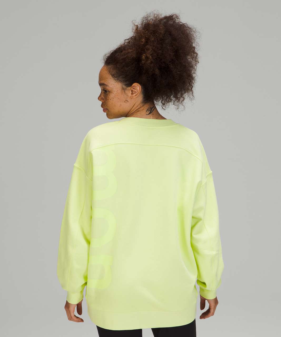 Lululemon Perfectly Oversized Crew *Logo - Crispin Green - lulu