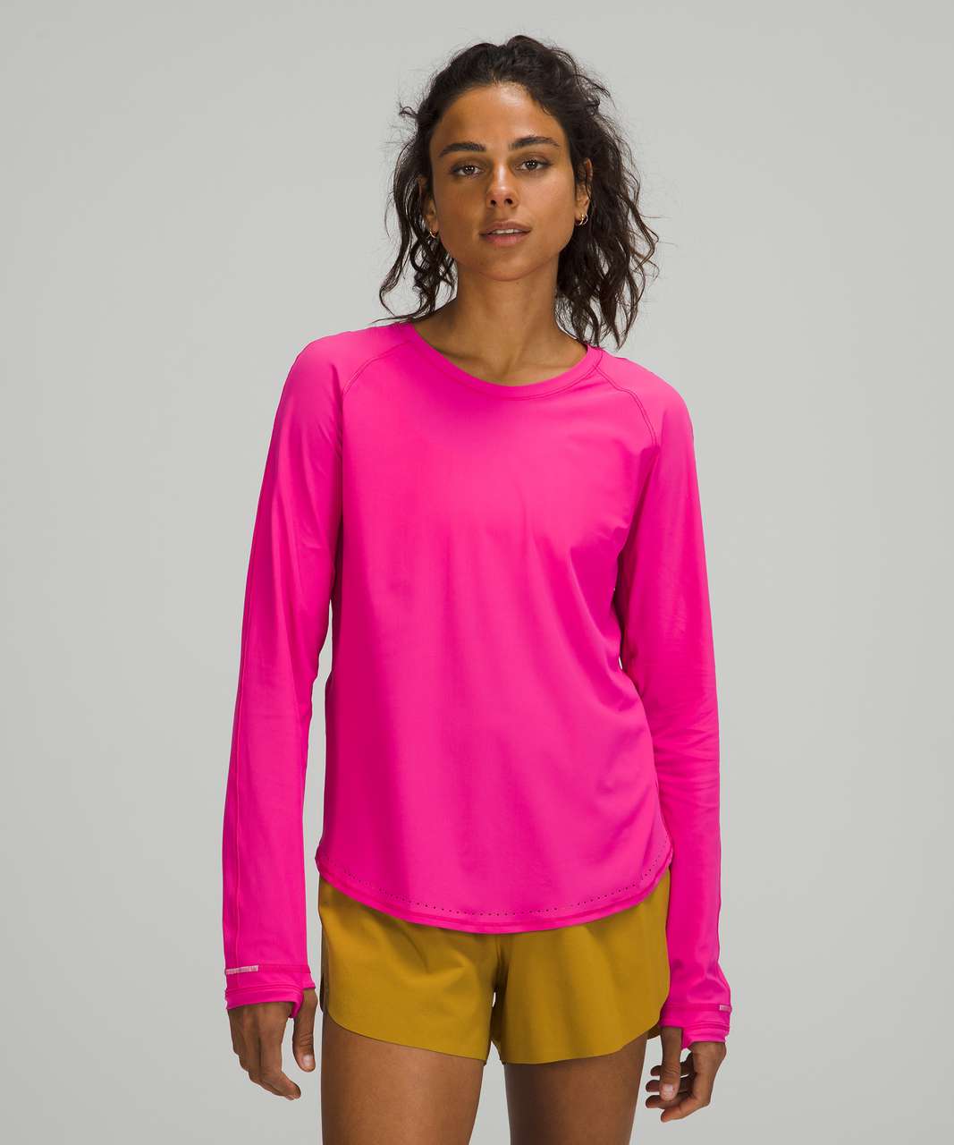 Lululemon Rise and Run Long Sleeve - Sonic Pink