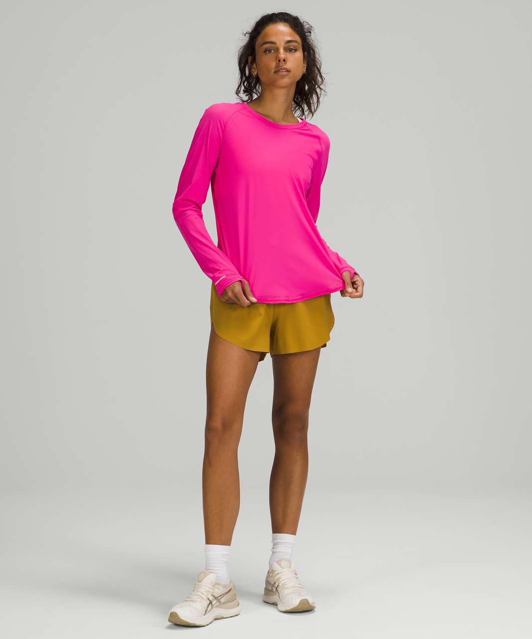 Lululemon Rise and Run Long Sleeve - Sonic Pink