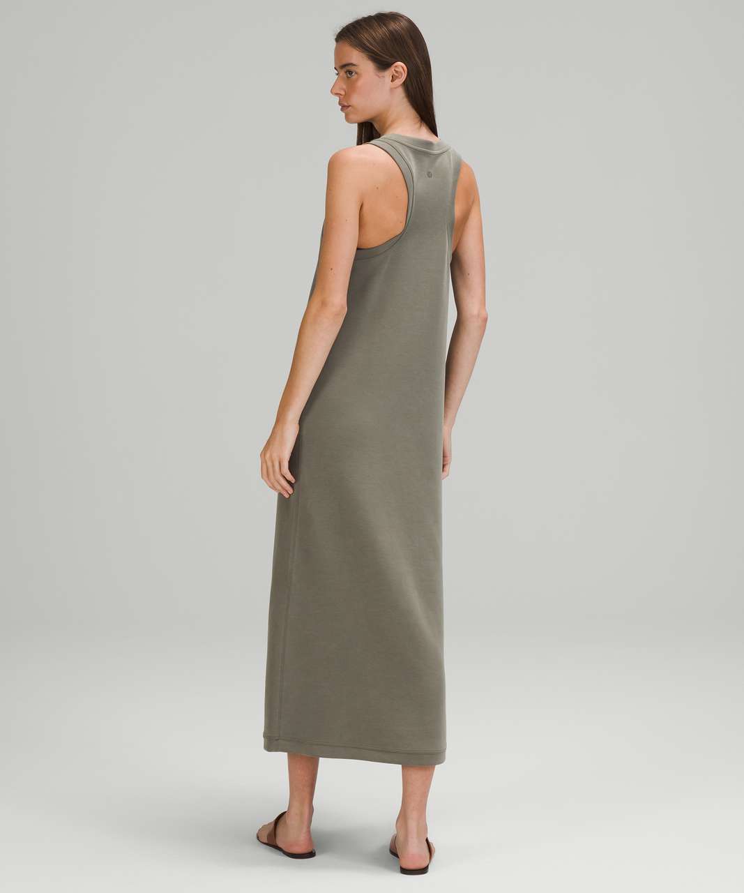 Lululemon Ease of it All V-Neck Midi Dress Softstreme - Grey Sage