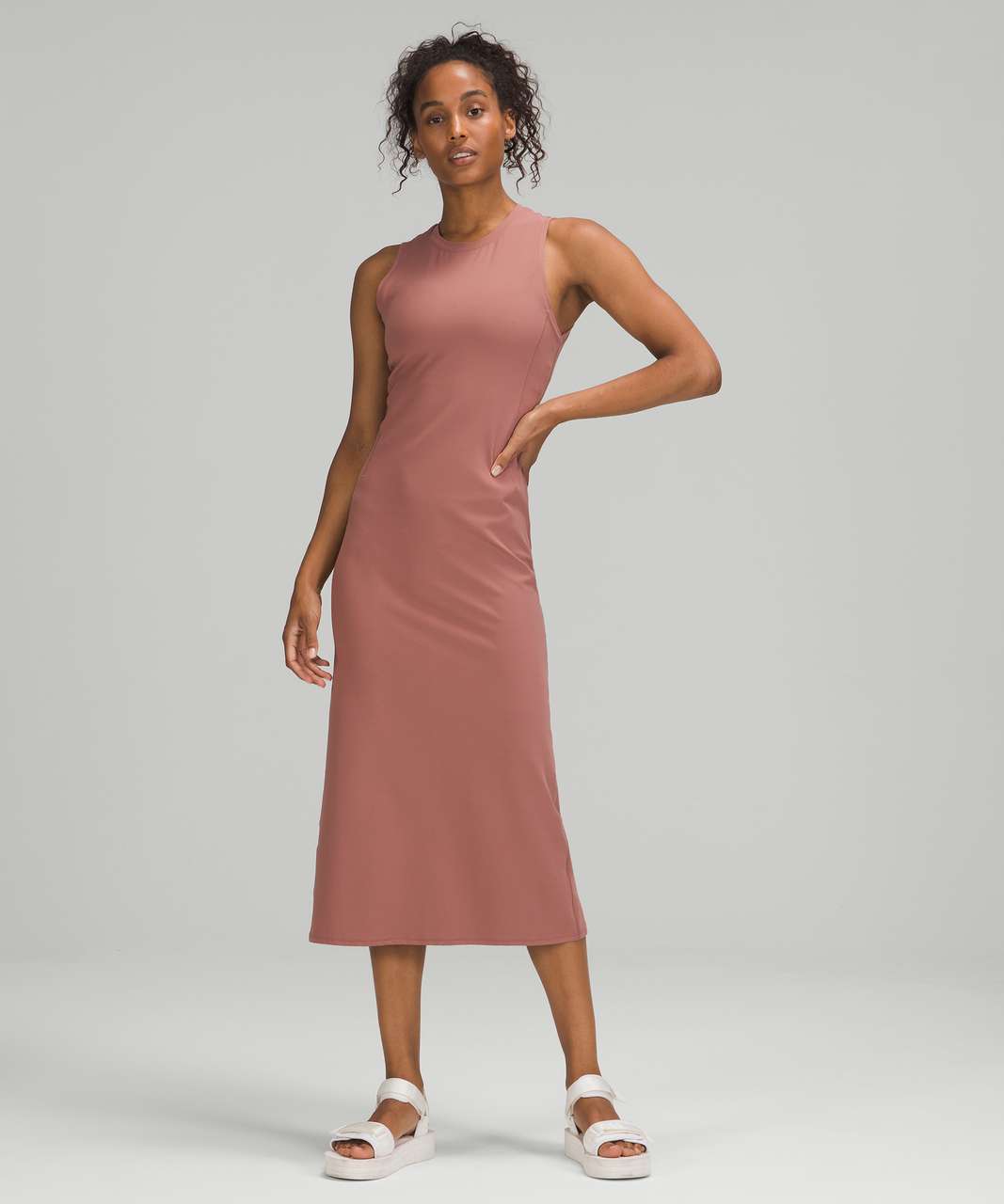 Lululemon All Aligned Midi Dress - Spiced Chai - lulu fanatics