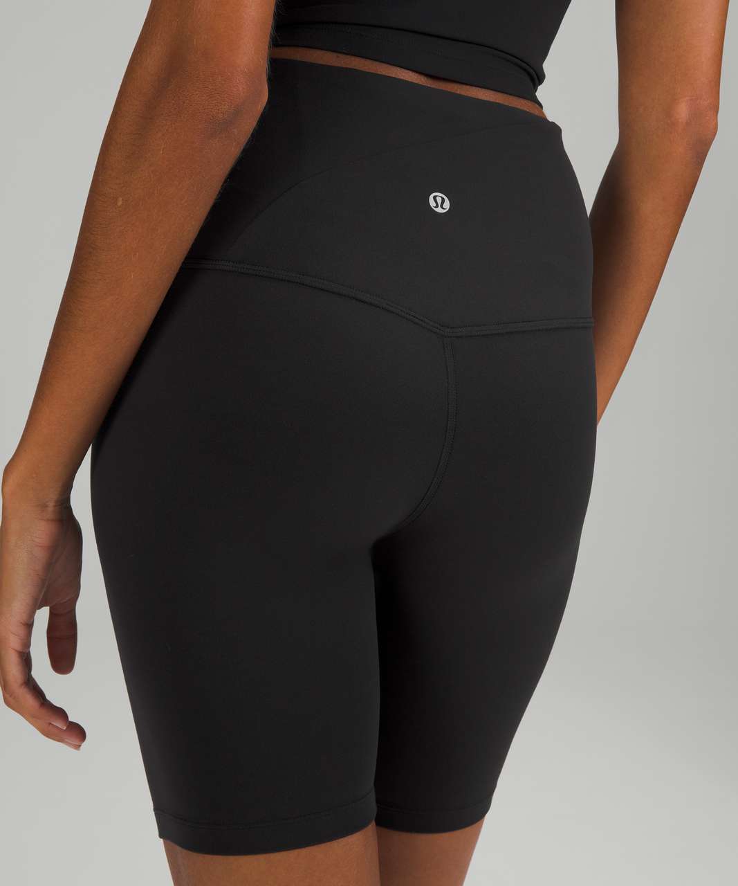 Lululemon Align Ruched Waist High-Rise Short 8 - Black - lulu