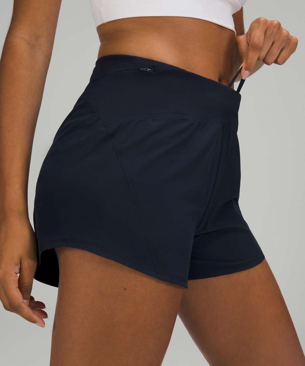 Lululemon Essential Running High-Rise Short 4 - True Navy - lulu fanatics