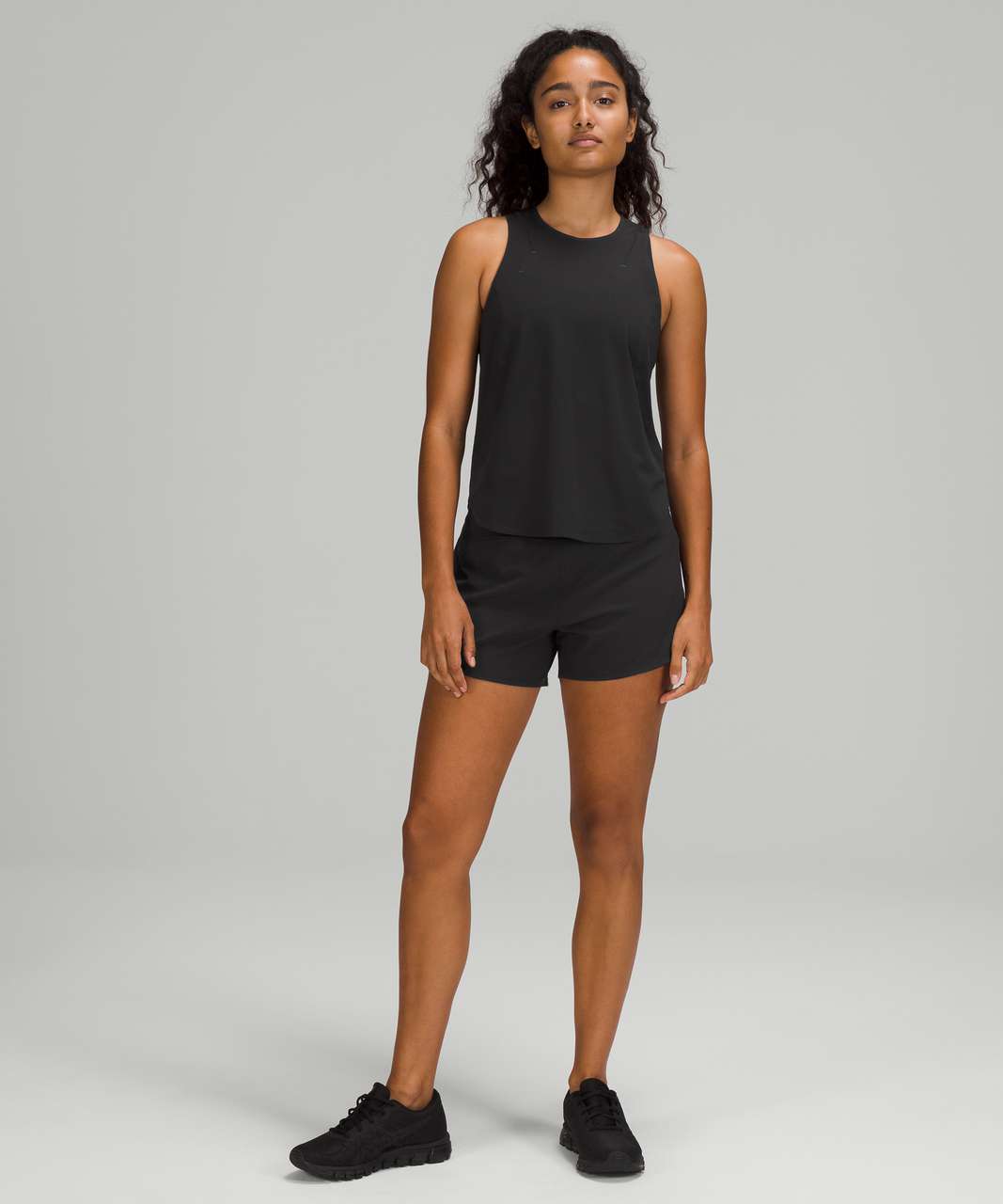 Lululemon Nulux Waist High Rise Run Short 4 - Black - lulu fanatics