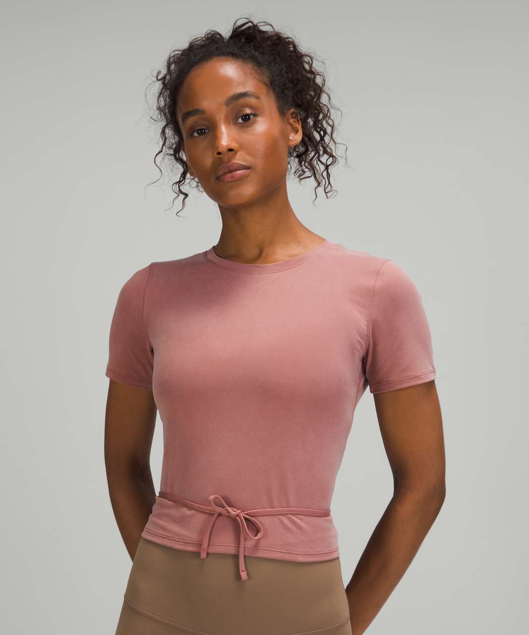 Lululemon Open Tie-Back Short Sleeve - Spiced Chai