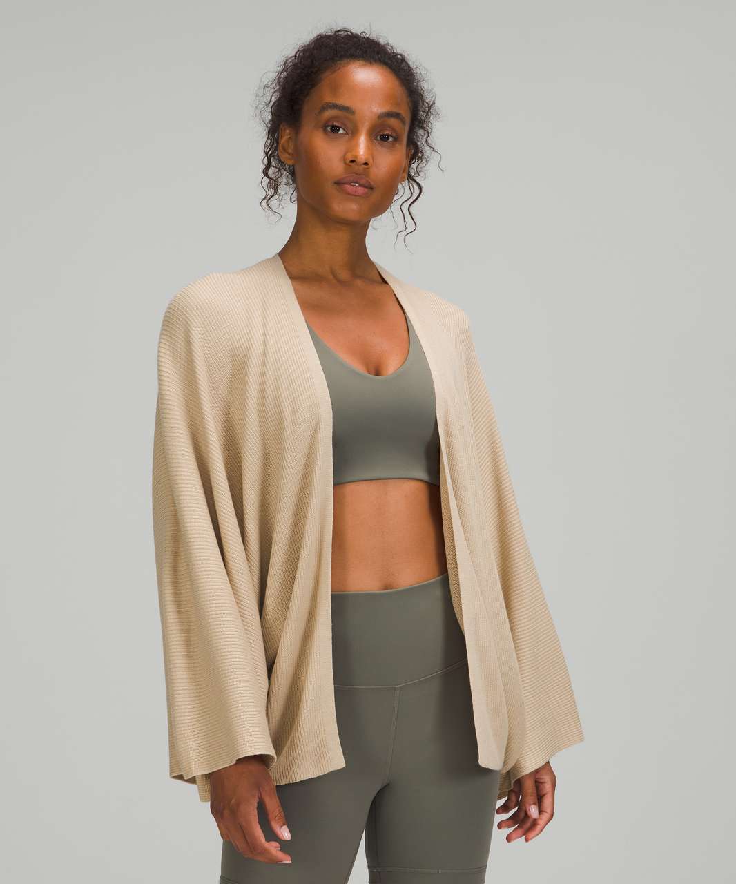 Lululemon Cashlu Knit Textured Wrap - Trench - lulu fanatics