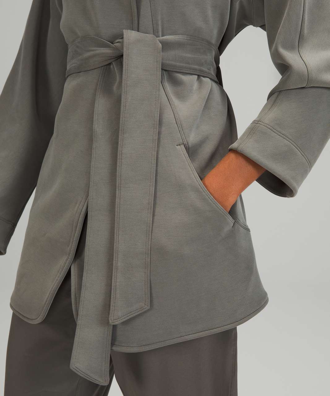 Lululemon Softstreme Belted Wrap - Grey Sage