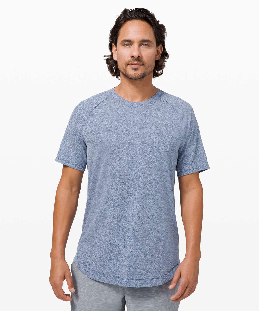 Lululemon Drysense Short Sleeve Shirt - Heathered Regatta Blue