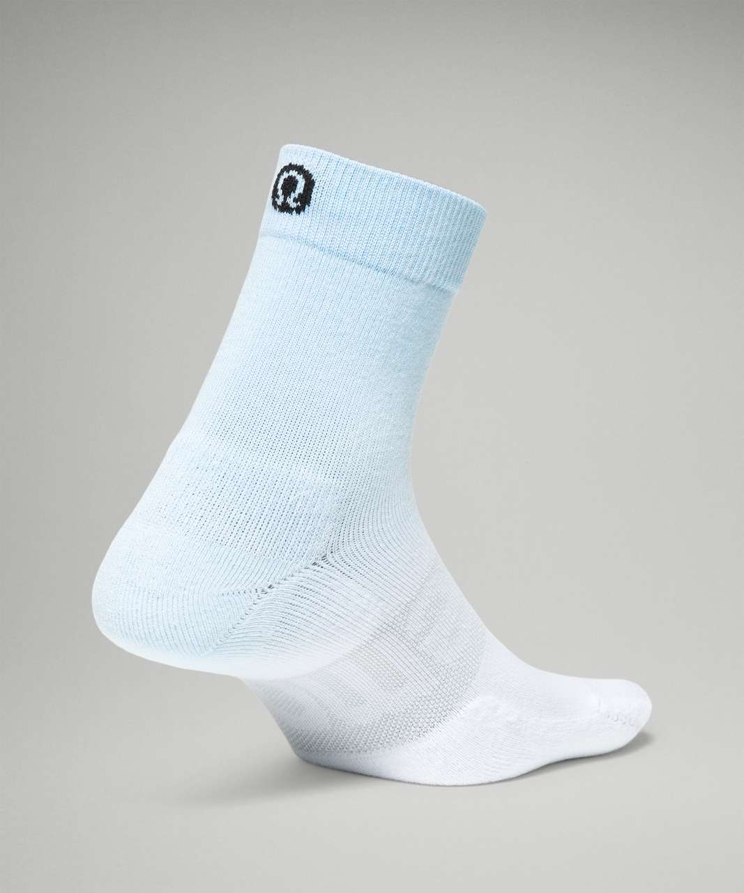 Lululemon Daily Stride Mid Crew Sock *Dip Dye - White / Icing Blue