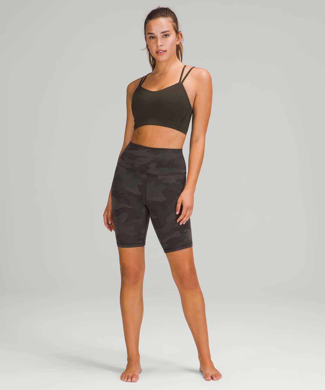 Lululemon Align Short 8 - Dark Olive - lulu fanatics