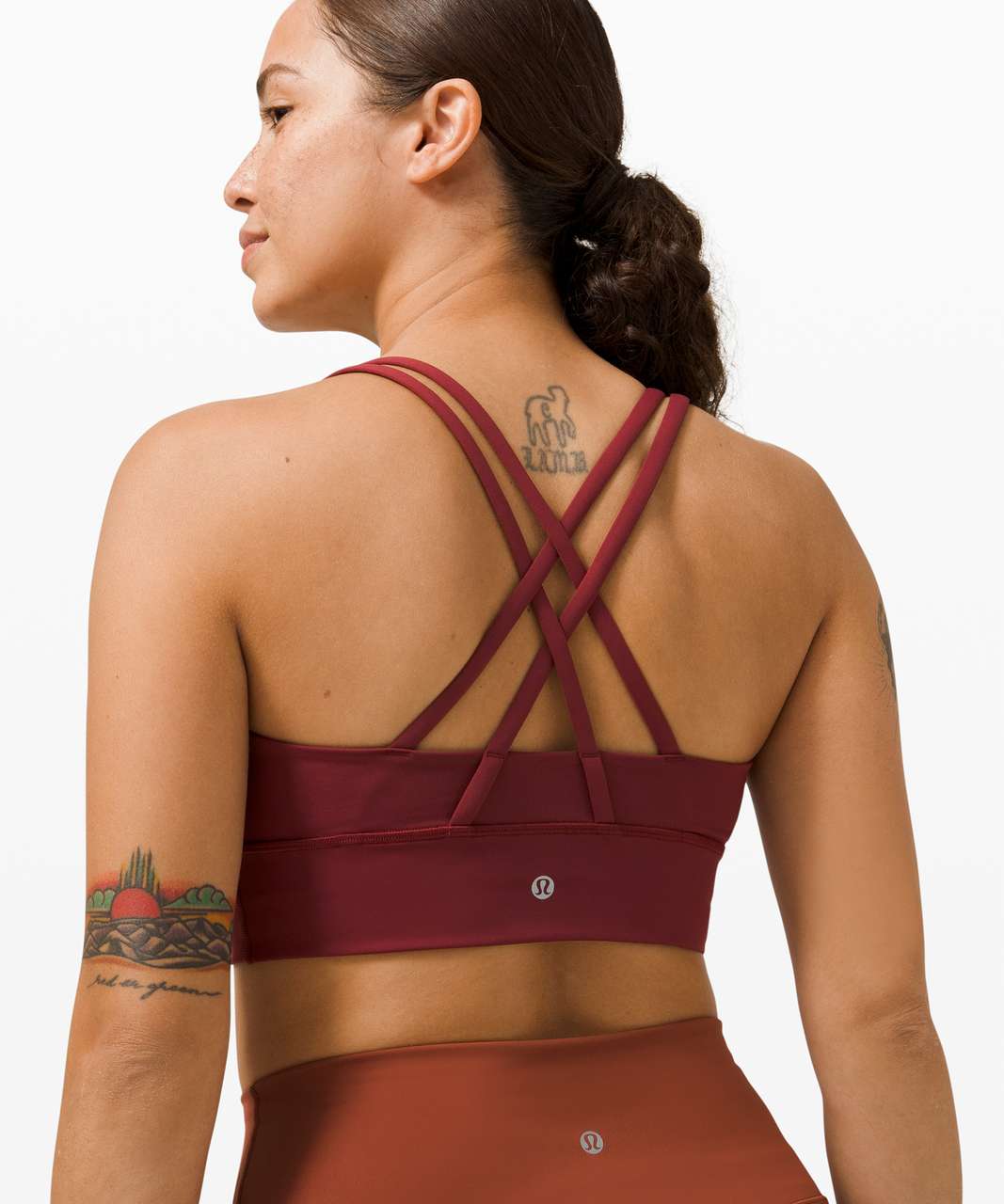 Lululemon In Alignment Longline Bra Red Merlot, Women's Fashion, Activewear  on Carousell