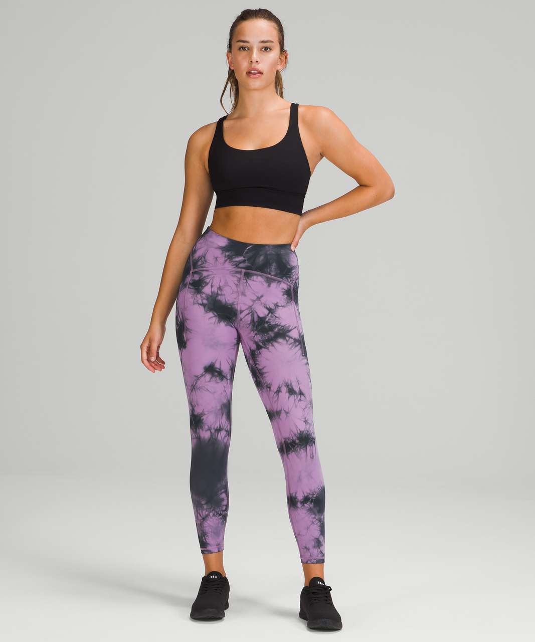 Lululemon Power Thru High Rise Tight 25 - Black - lulu fanatics