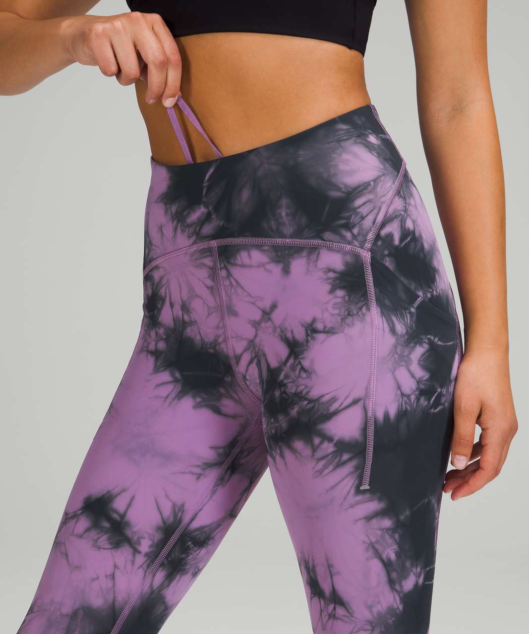 Lululemon Wunder Under Tie Dye Leggings Size 4 Purple/ black High Rise  Athletic - $39 - From Trendshoppe