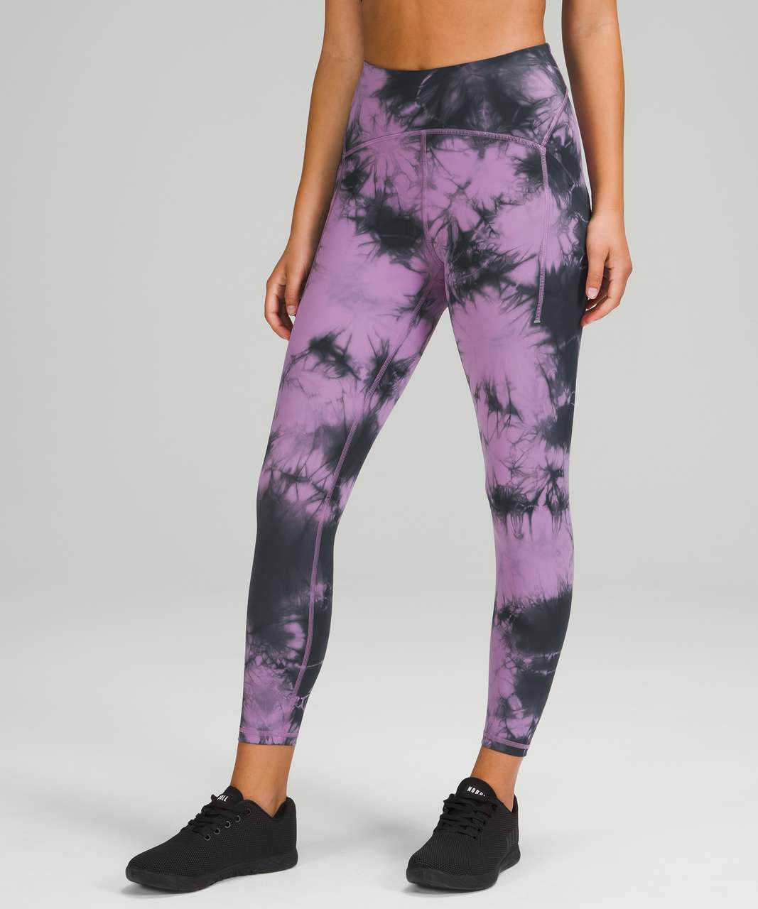 Lululemon Power Thru HR Tight 25” To Dye For Tie Dye Purple Womens Size 6  NWT