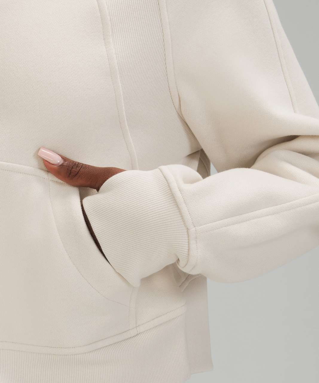 Lululemon Scuba Oversized Full Zip - White Opal - lulu fanatics