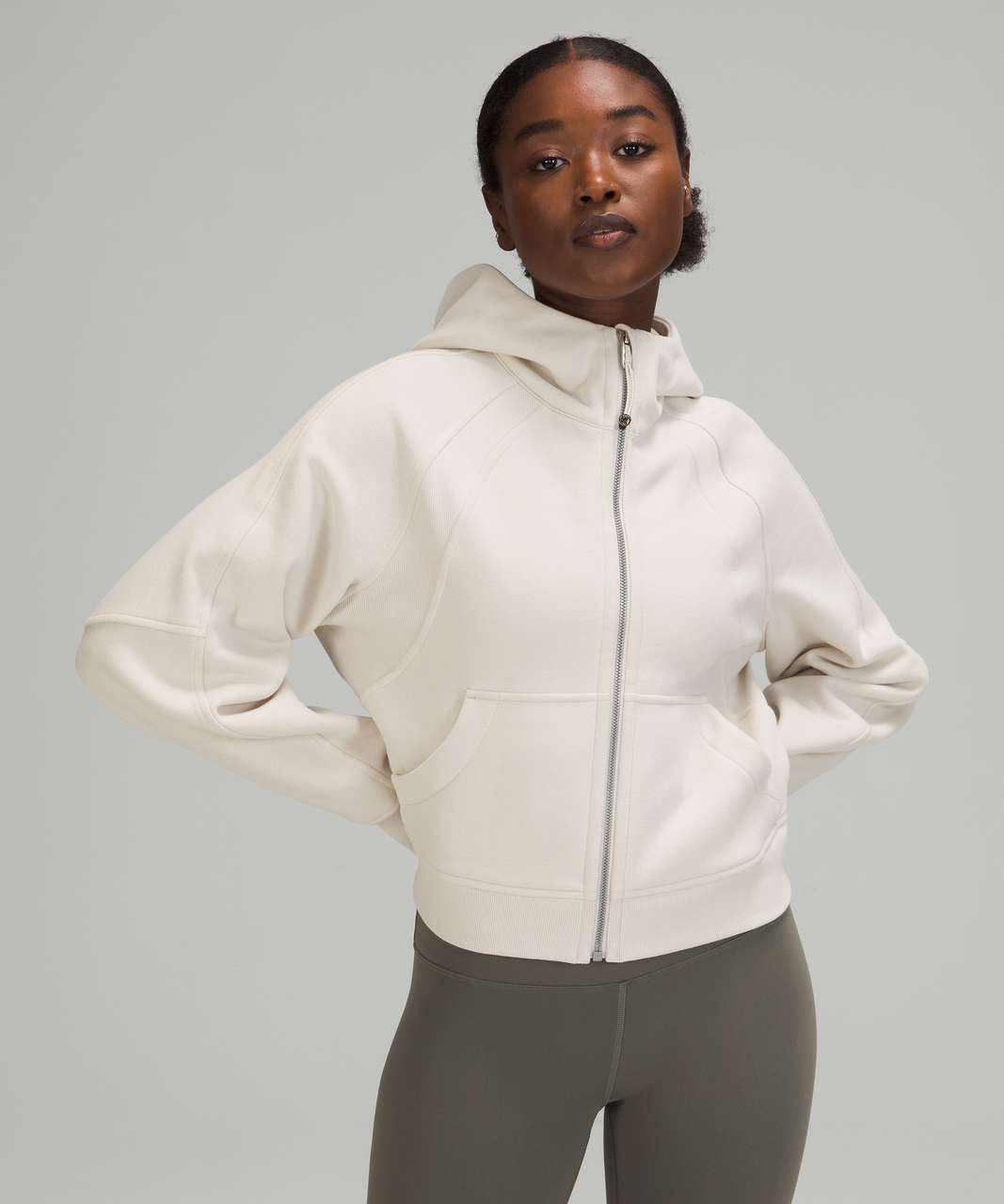 Lululemon Scuba Oversized Full Zip White Opal lulu fanatics