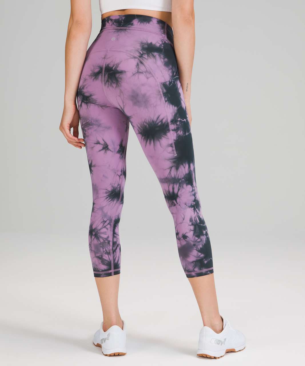 Lululemon Power Thru High-Rise Crop 23 - Over Tie Dye Wisteria