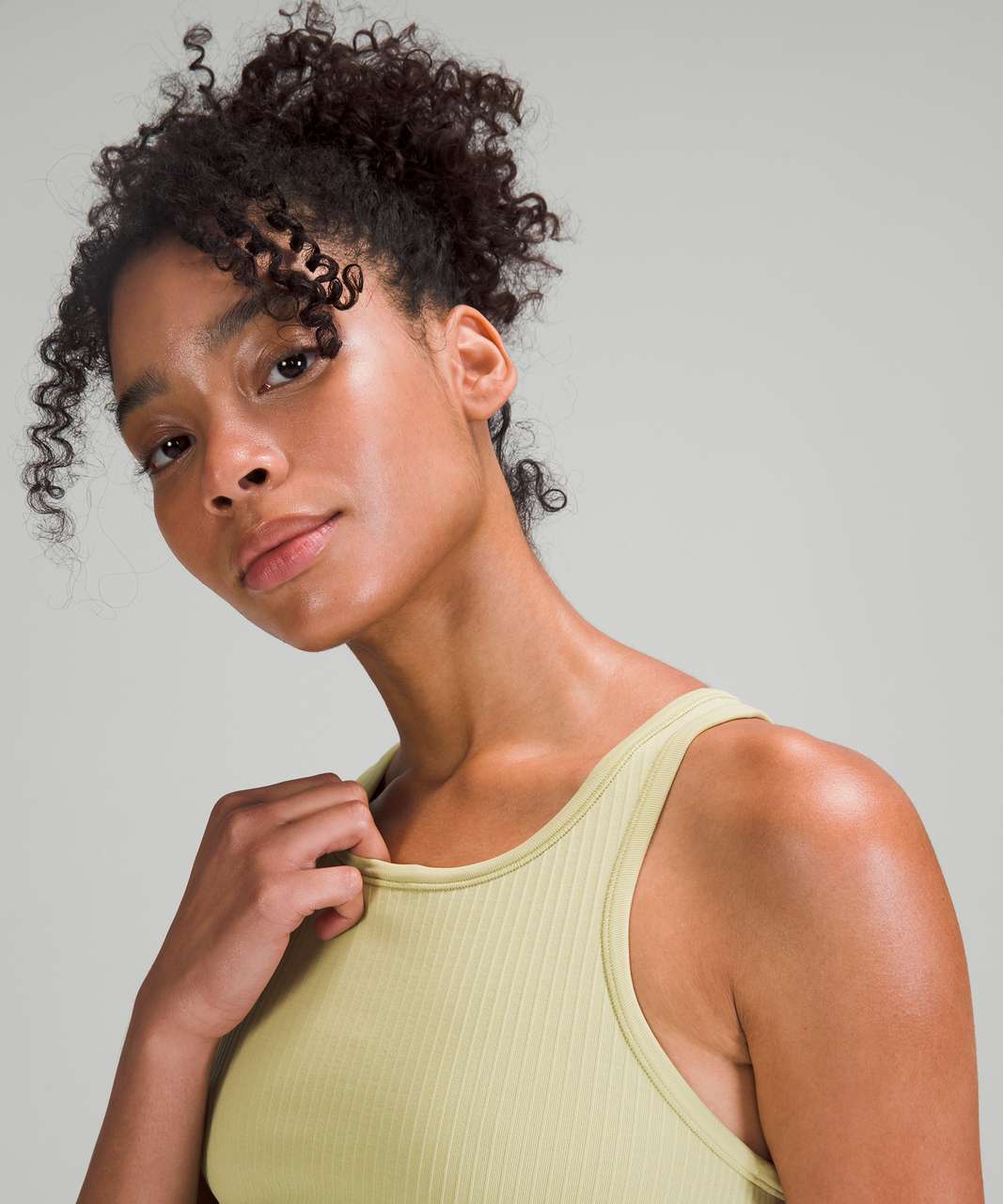 Lululemon Ebb To Street Racerback Crop Tank Top - Green Fern