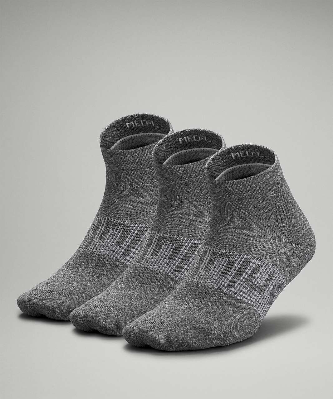 Lululemon Power Stride Ankle Sock *3 Pack - Heather Grey / Heather Grey / Heather Grey
