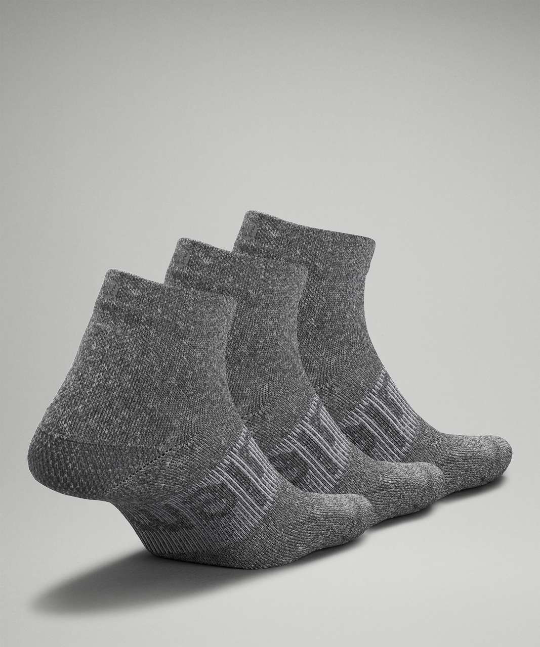 Lululemon Power Stride Ankle Sock *3 Pack - Heather Grey / Heather Grey / Heather Grey