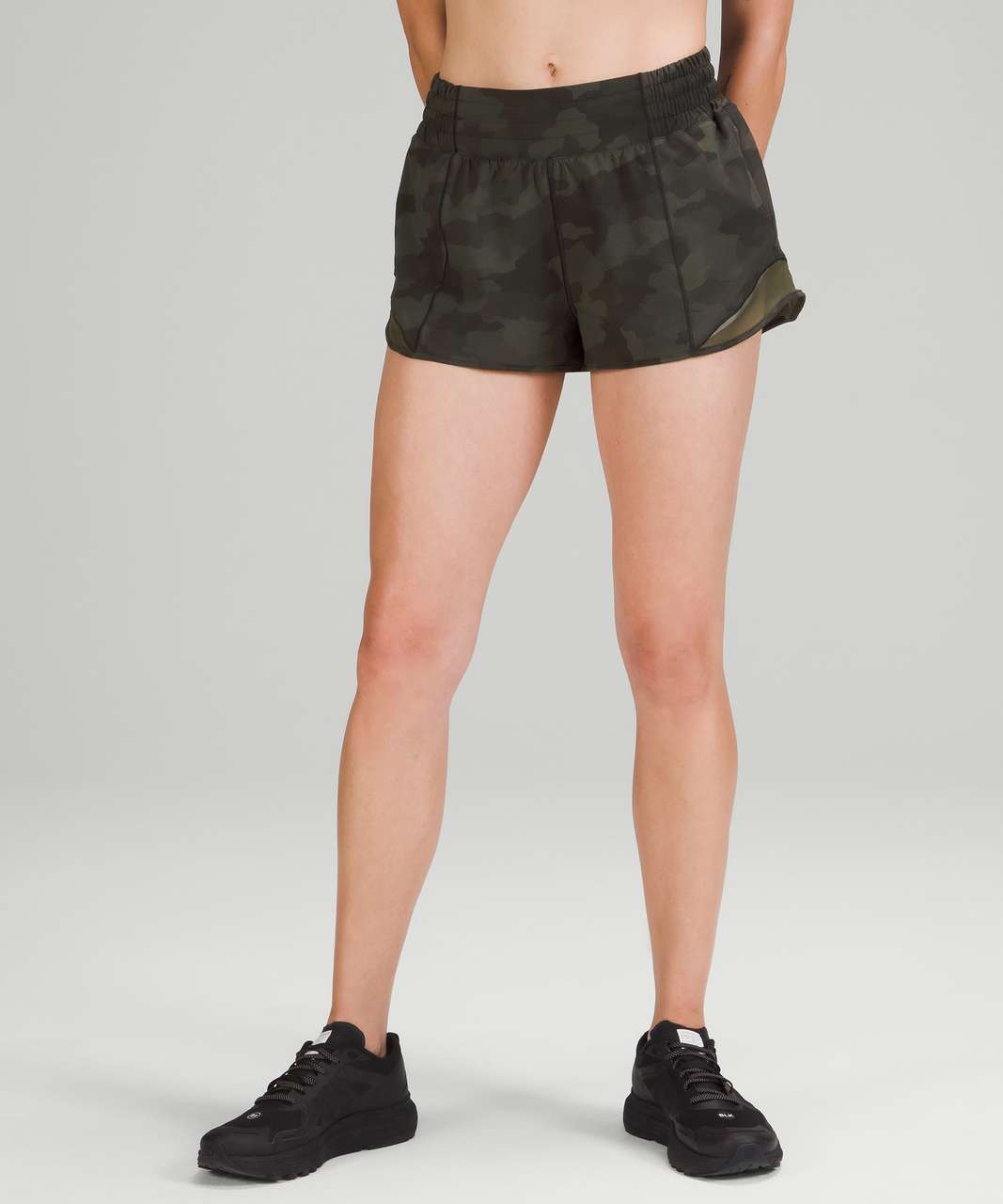 Lululemon Hotty Hot High-Rise Short 2.5 - Heritage 365 Camo Dark Olive  Multi - lulu fanatics