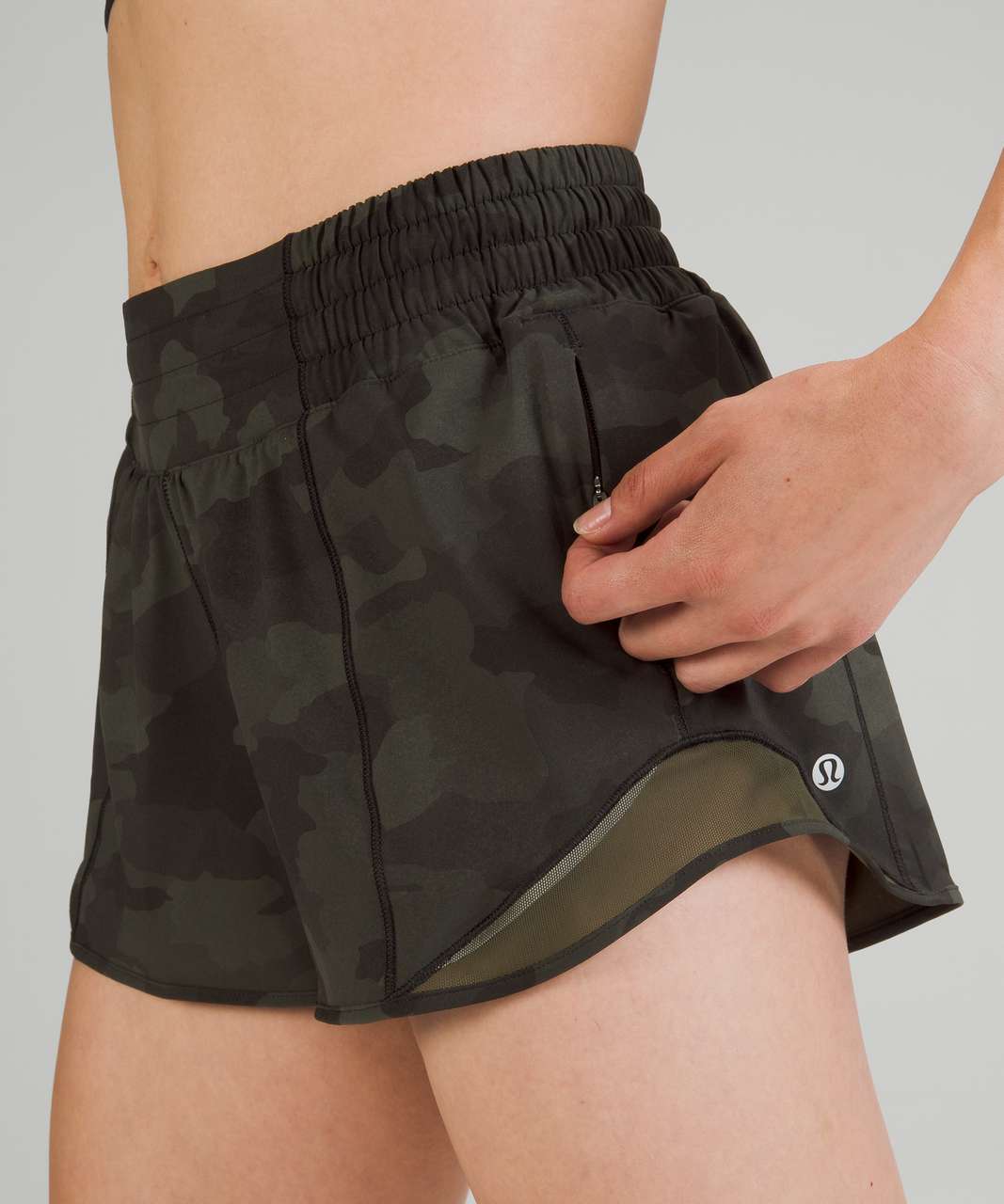 Lululemon Hotty Hot High-Rise Short 2.5" - Heritage 365 Camo Dark Olive Multi