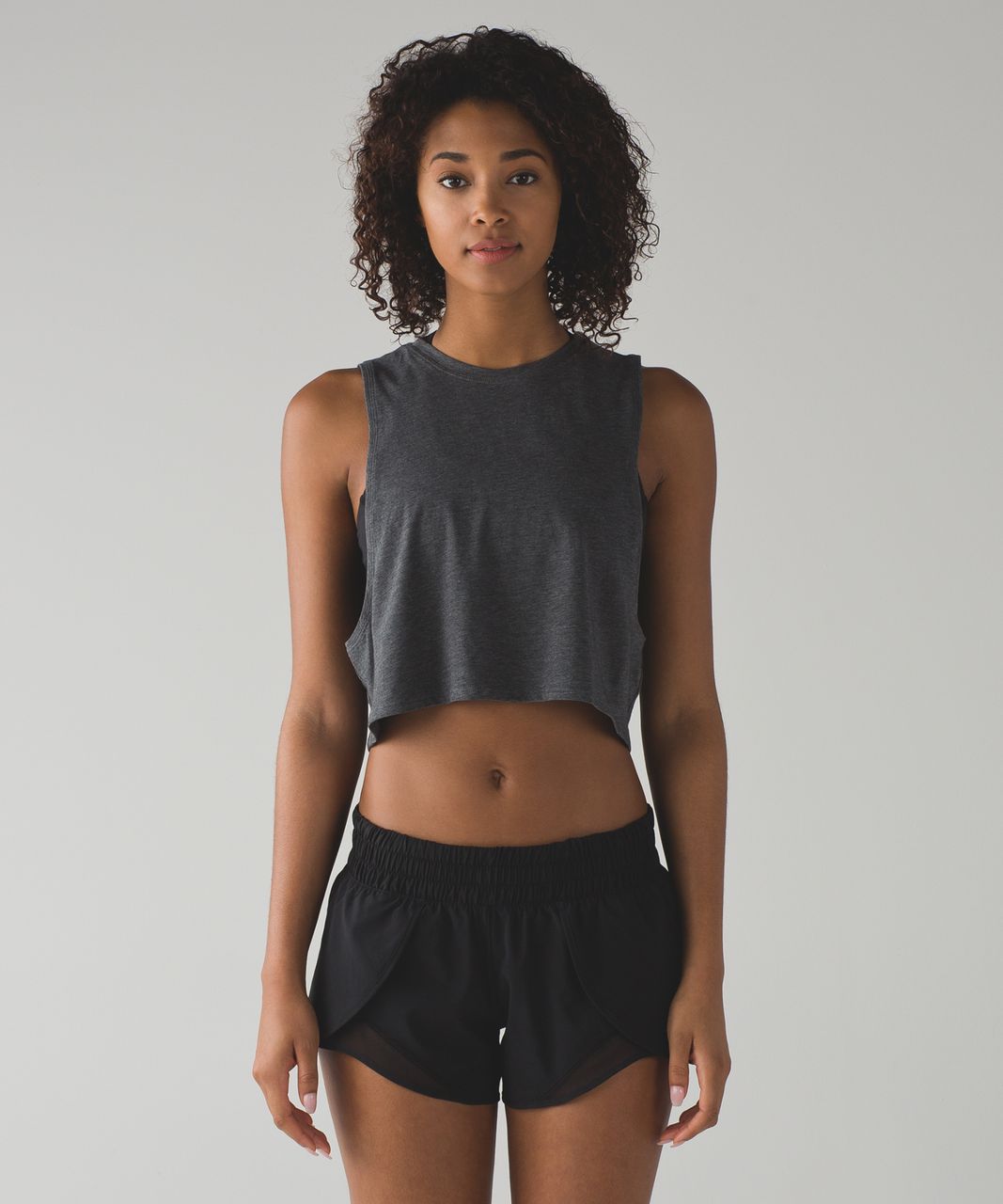 Lululemon Muscle Love Crop Tank *Tough - Black - lulu fanatics