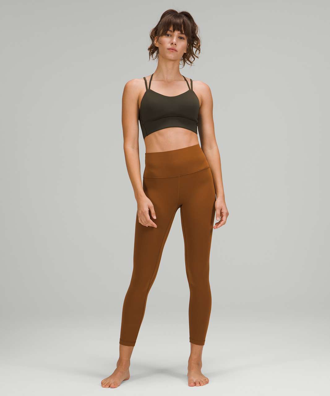 Lululemon for work, the one day that I have to go into the office. Ancient  copper align tank paired with skyline pant from athleta in cognac brown 💕  : r/lululemon