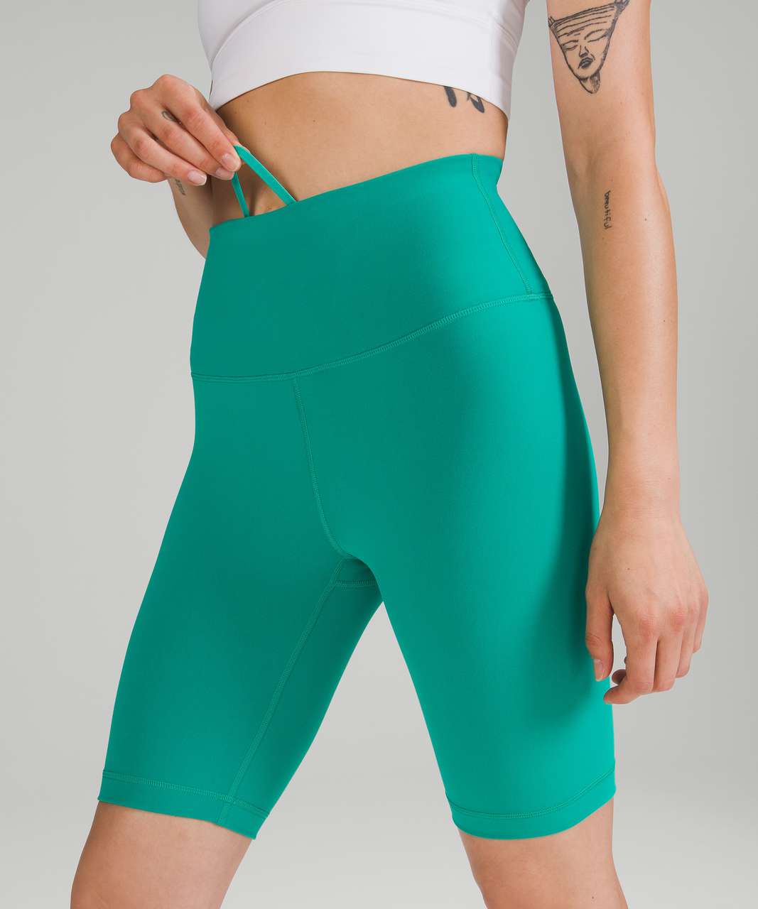 Lululemon Wunder Train High Rise Short 8" - Maldives Green