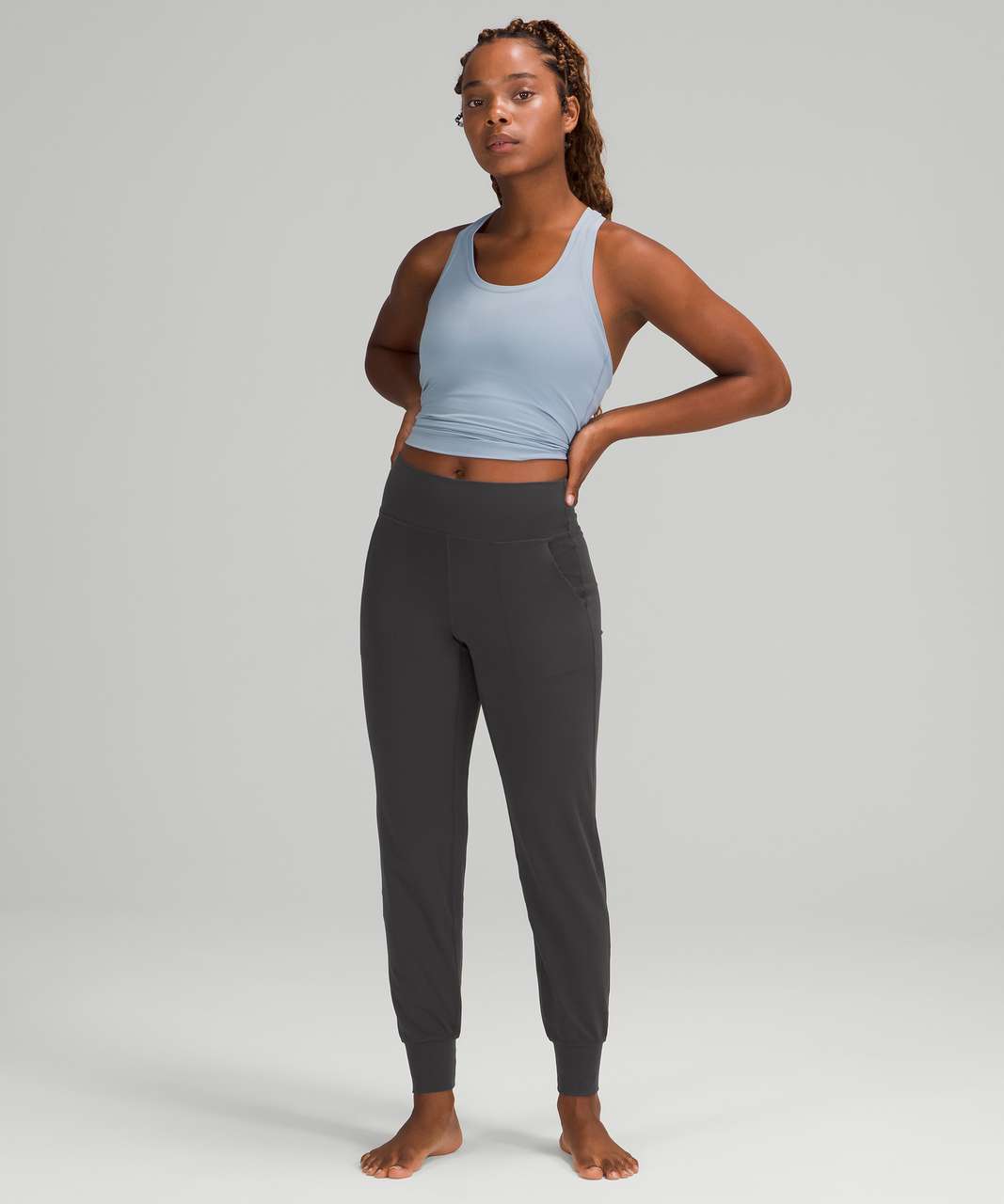 Lululemon Align Super-High-Rise Ribbed-Waist Jogger - Carob Brown - lulu  fanatics