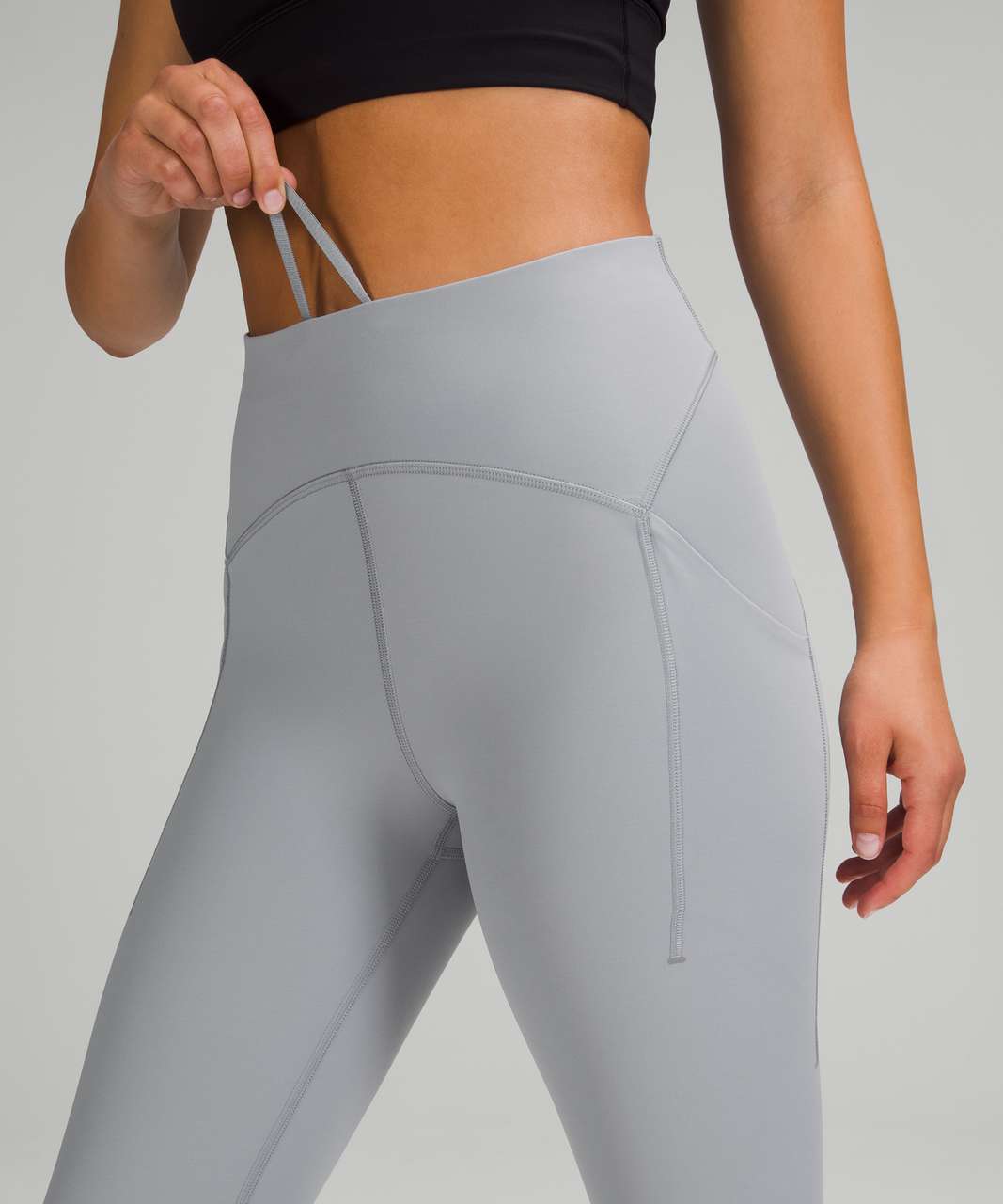 Lululemon Gloss Trim Run Super High-Rise Tight 28 - Rhino Grey