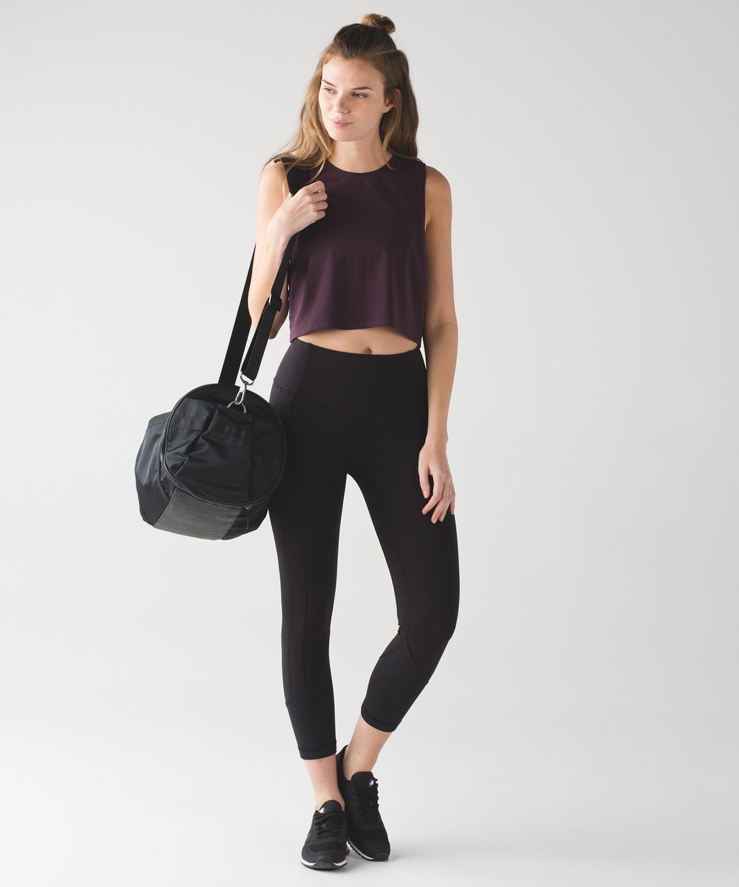 Lululemon Muscle Love Crop Tank - Black Cherry