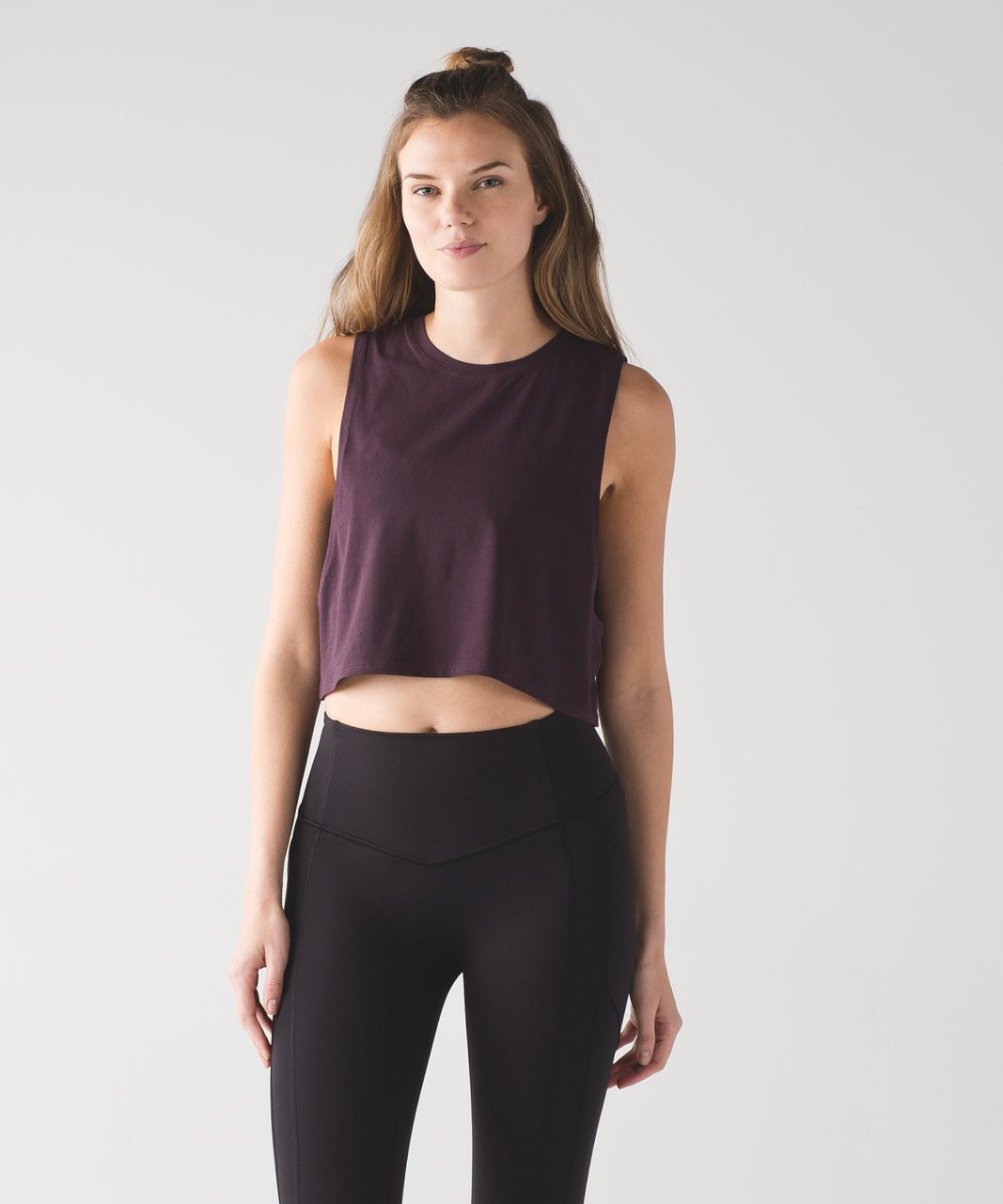 Lululemon Muscle Love Crop Tank - Black Cherry - lulu fanatics