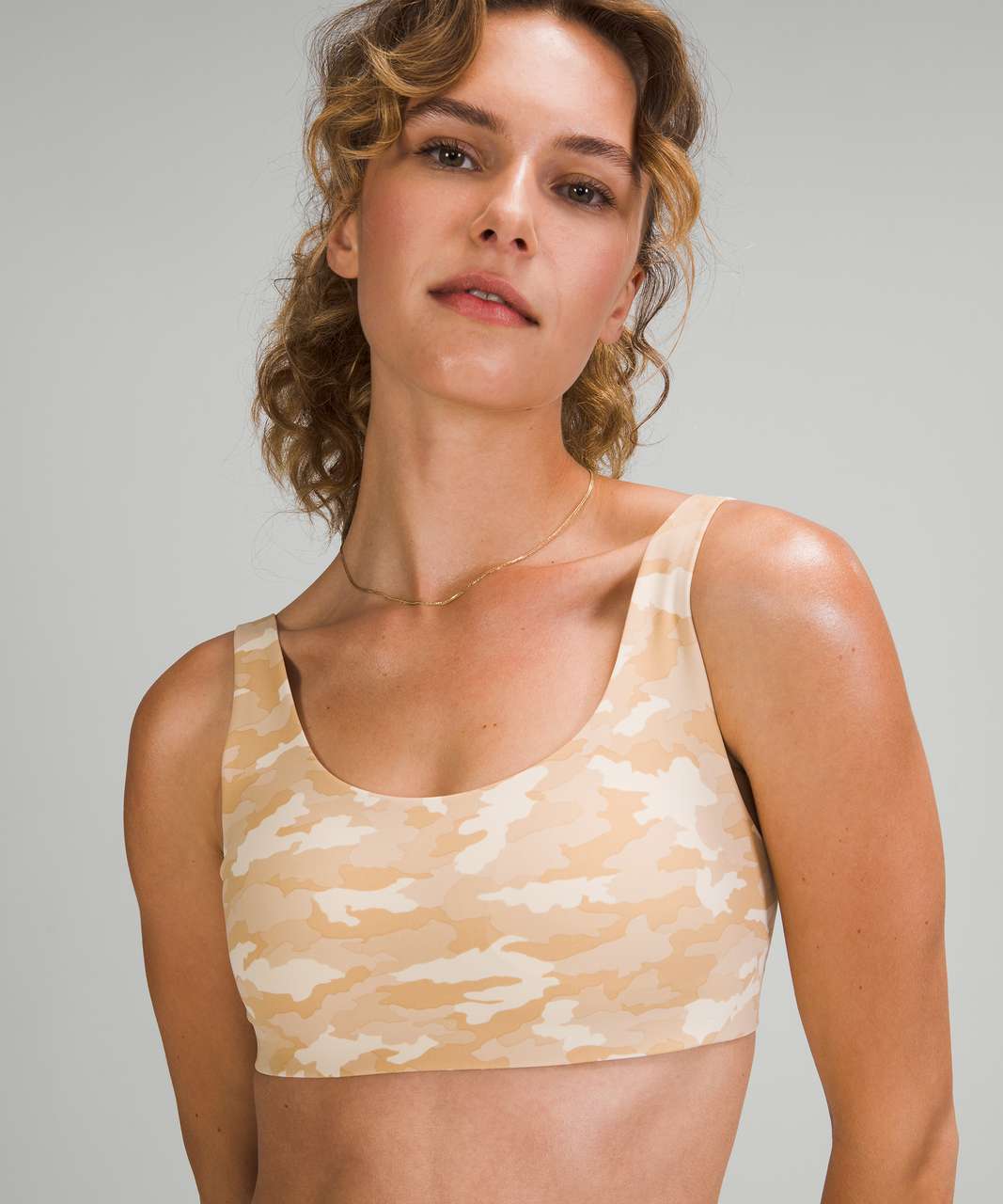 Lululemon In Alignment Straight Strap Bra *Light Support, A/B Cup - Heritage 365 Camo Mini Pecan Tan Multi