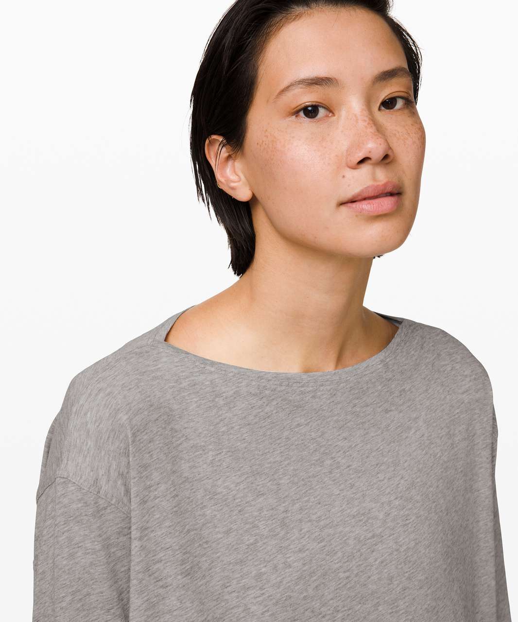 Lululemon Back In Action Long Sleeve Shirt - Heathered Core Light Grey