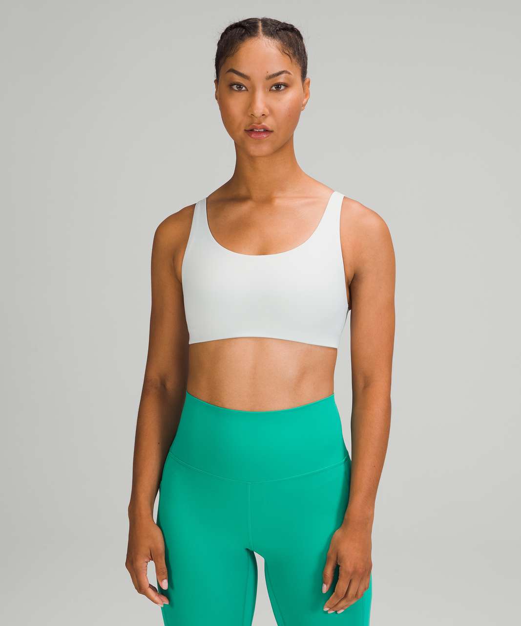 Lululemon In Alignment Straight Strap Bra Sage Green C/D Size 2