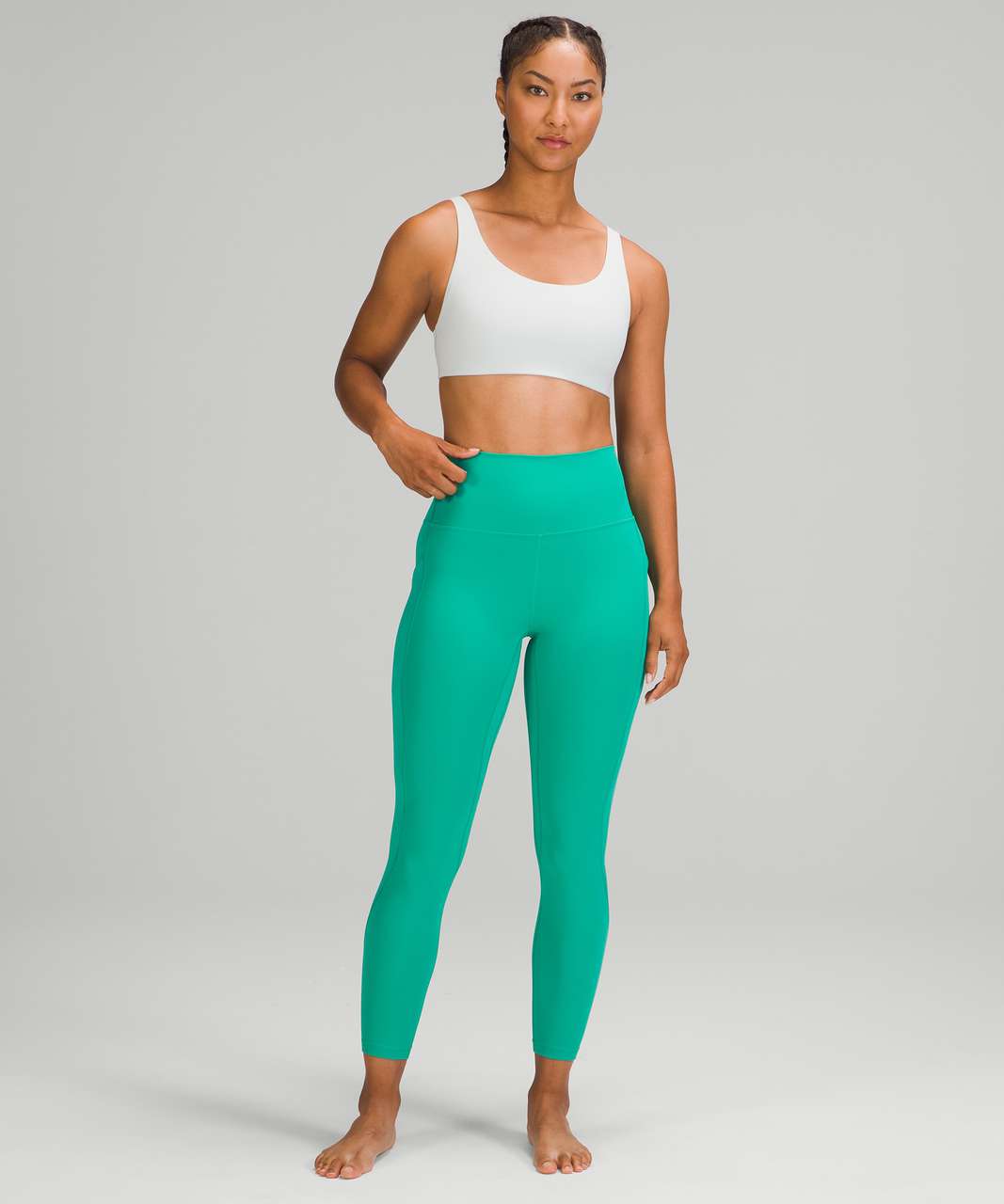 Lululemon In Alignment Straight-strap Bra Light Support, C/d Cup In Ocean  Air