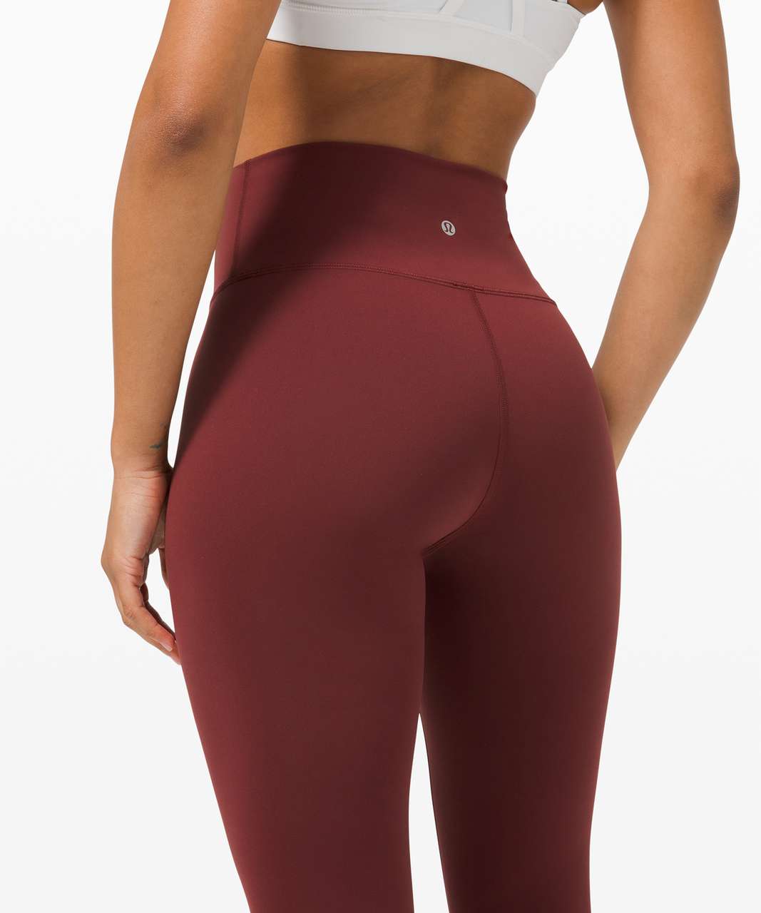 Lululemon Wunder Train High-Rise Crop 21" - Red Merlot