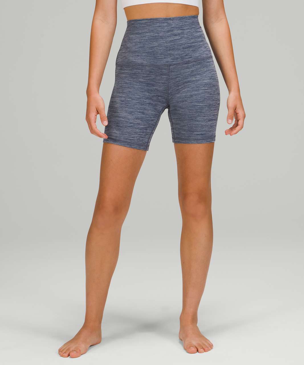 Lululemon Align Super-High Rise Short 6 - Heathered True Navy