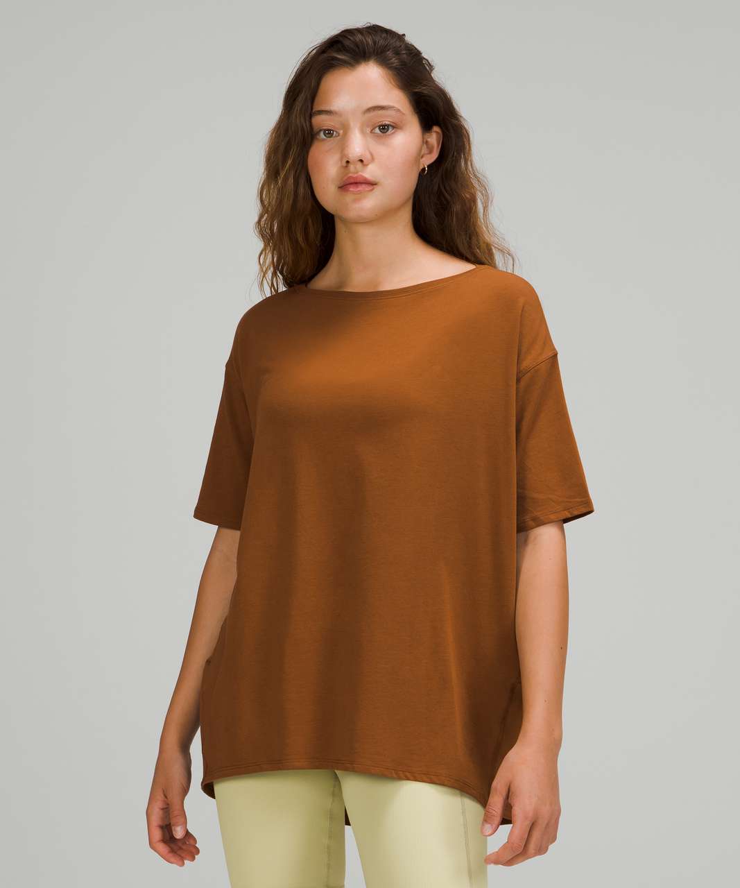 Lululemon Back In Action Short Sleeve Shirt - Copper Brown