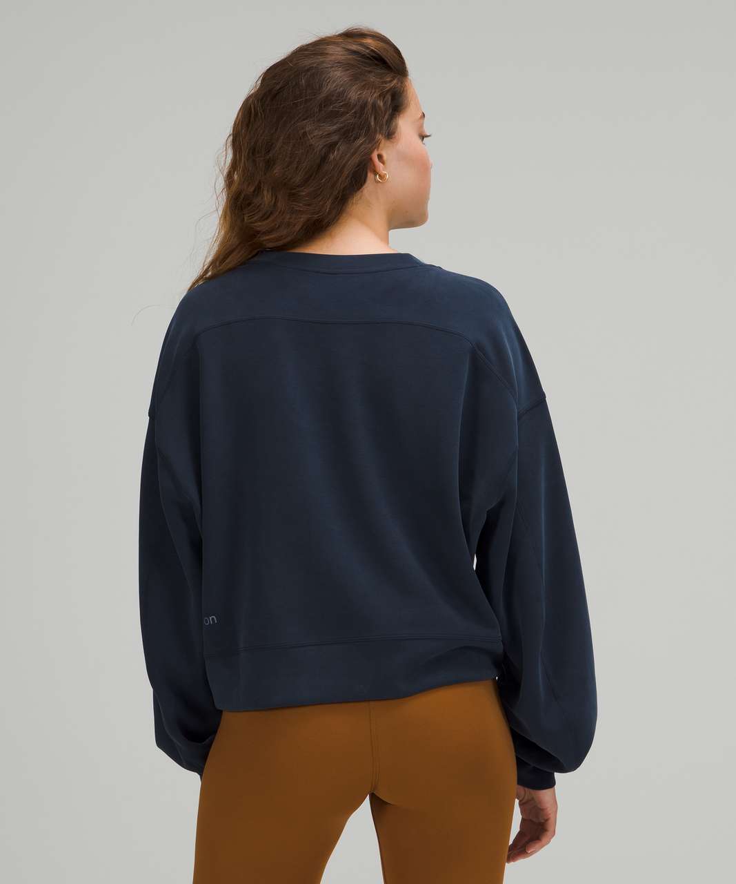 Lululemon Perfectly Oversized Cropped Crew *Softstreme™ - True Navy - lulu  fanatics