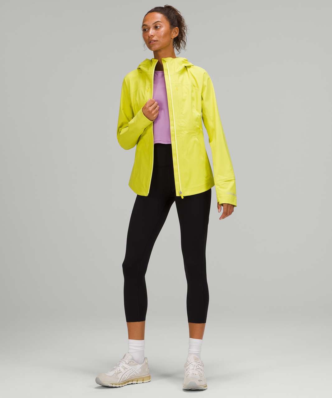 Lululemon Athletica Solid Yellow Track Jacket Size 4 - 55% off