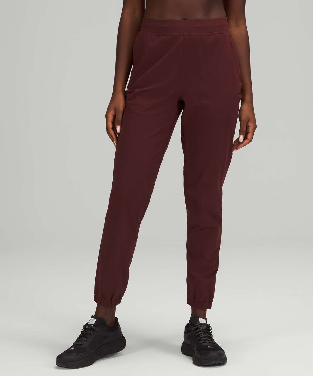 Rate my work fit: Raw Linen Surge Joggers (shorter) and LNY Dark Red Scuba  : r/lululemon