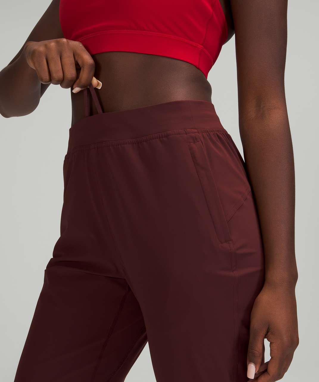 Lululemon Adapted State High-rise Joggers Crop In Red Merlot