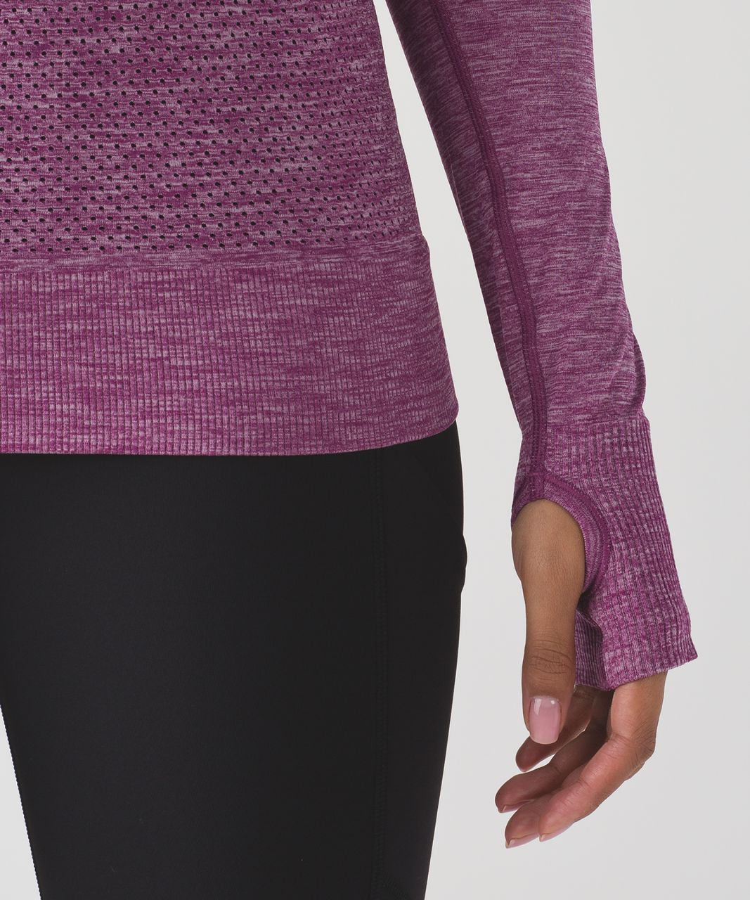 Lululemon Breeze By Long Sleeve II - Heathered Chilled Grape