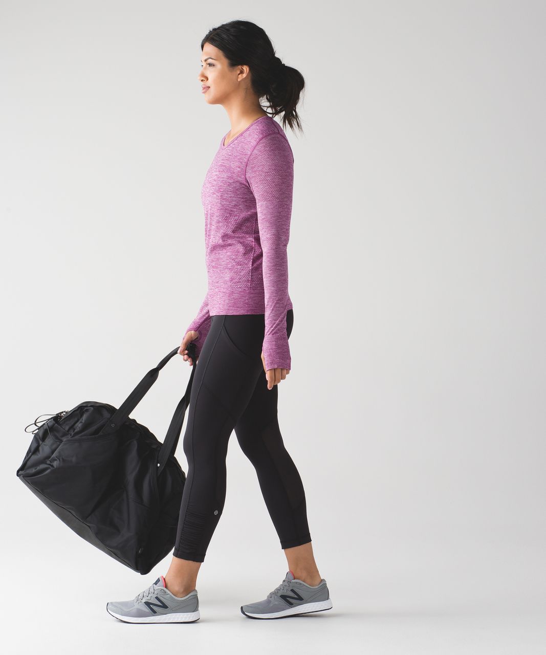 Lululemon Breeze By Long Sleeve II - Heathered Chilled Grape