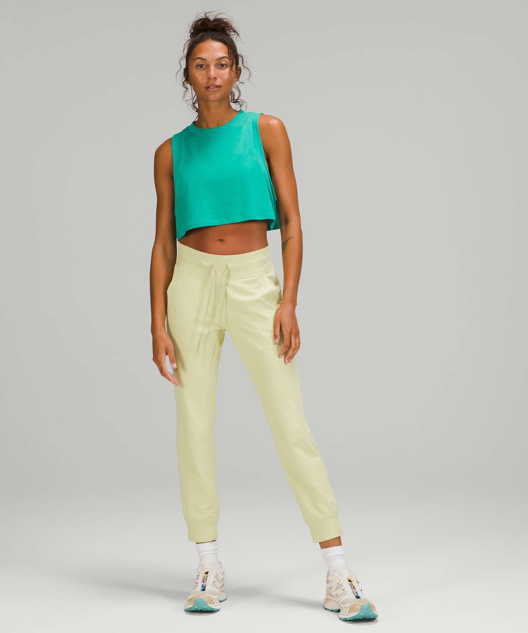 Lululemon All Yours Crop Tank Top - Maldives Green - lulu fanatics